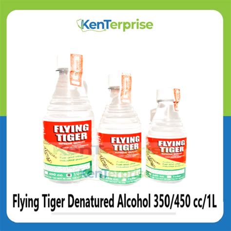 Flying Tiger Denatured Alcohol 350/450 cc/1L .